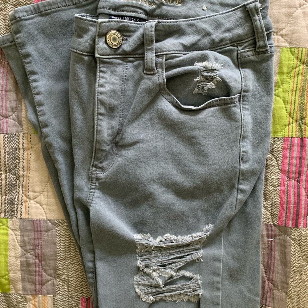 American Eagle gray jeans